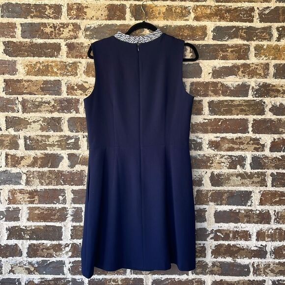 Eliza J Ruffle Trim Sleeveless Crepe Dress Size 12 - Picture 7 of 9